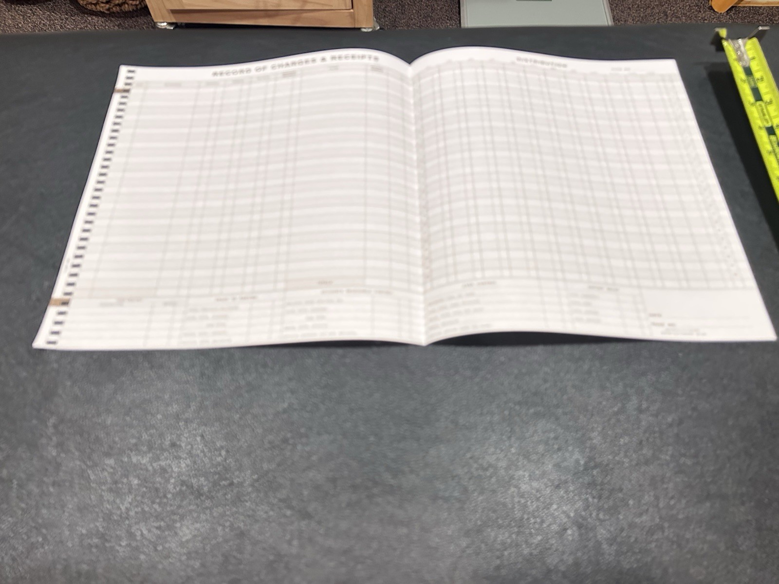 Accounting Journal ledger 50 ct Record of Charges & Receipts pegboard Pacesetter