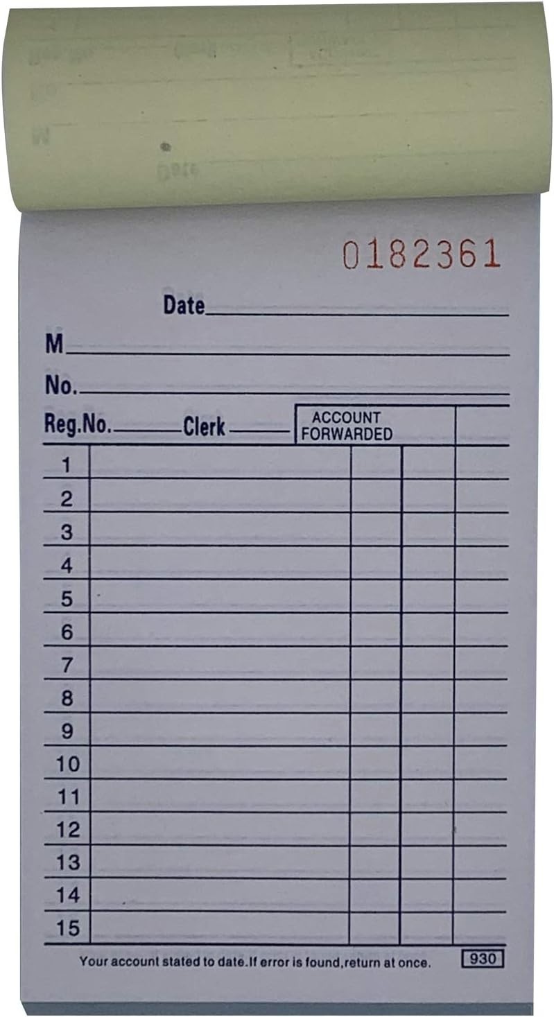 20-Pack Carbonless Sales Order Books – 3.5″ x 5.5″ for Easy Transaction Tracking