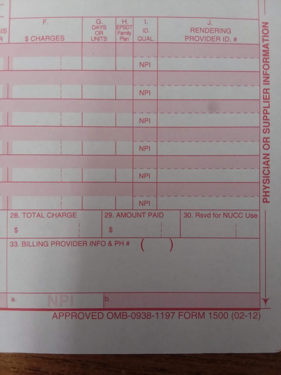 HCFA CMS-2500 (02-12) 2500 SHEETS LASER INSURANCE HCFA CLAIM FORMS