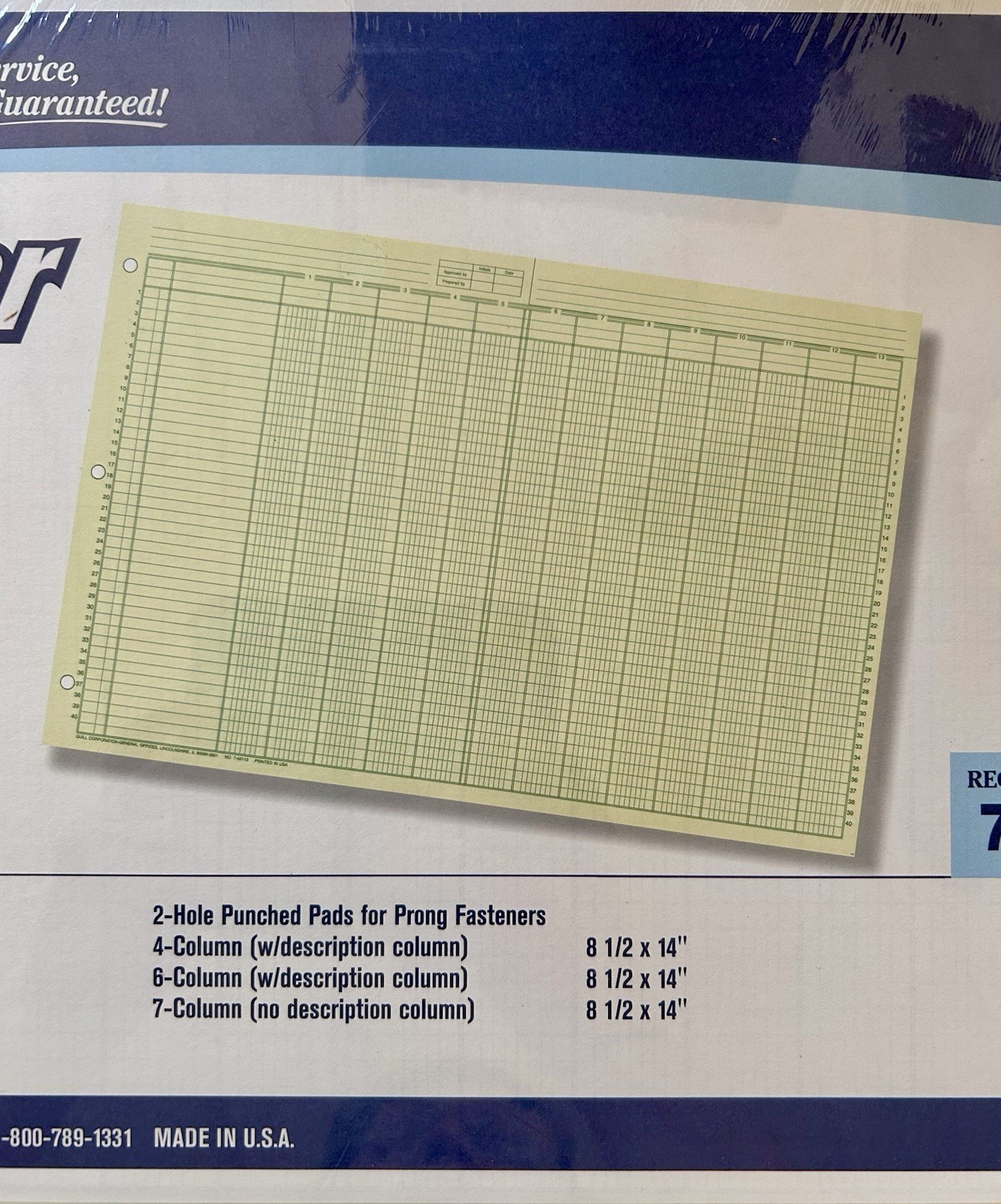 10 Quill Columnar Pads 13 Columns For 3 Ring Binders 7-45113 50 Pages Each Seale