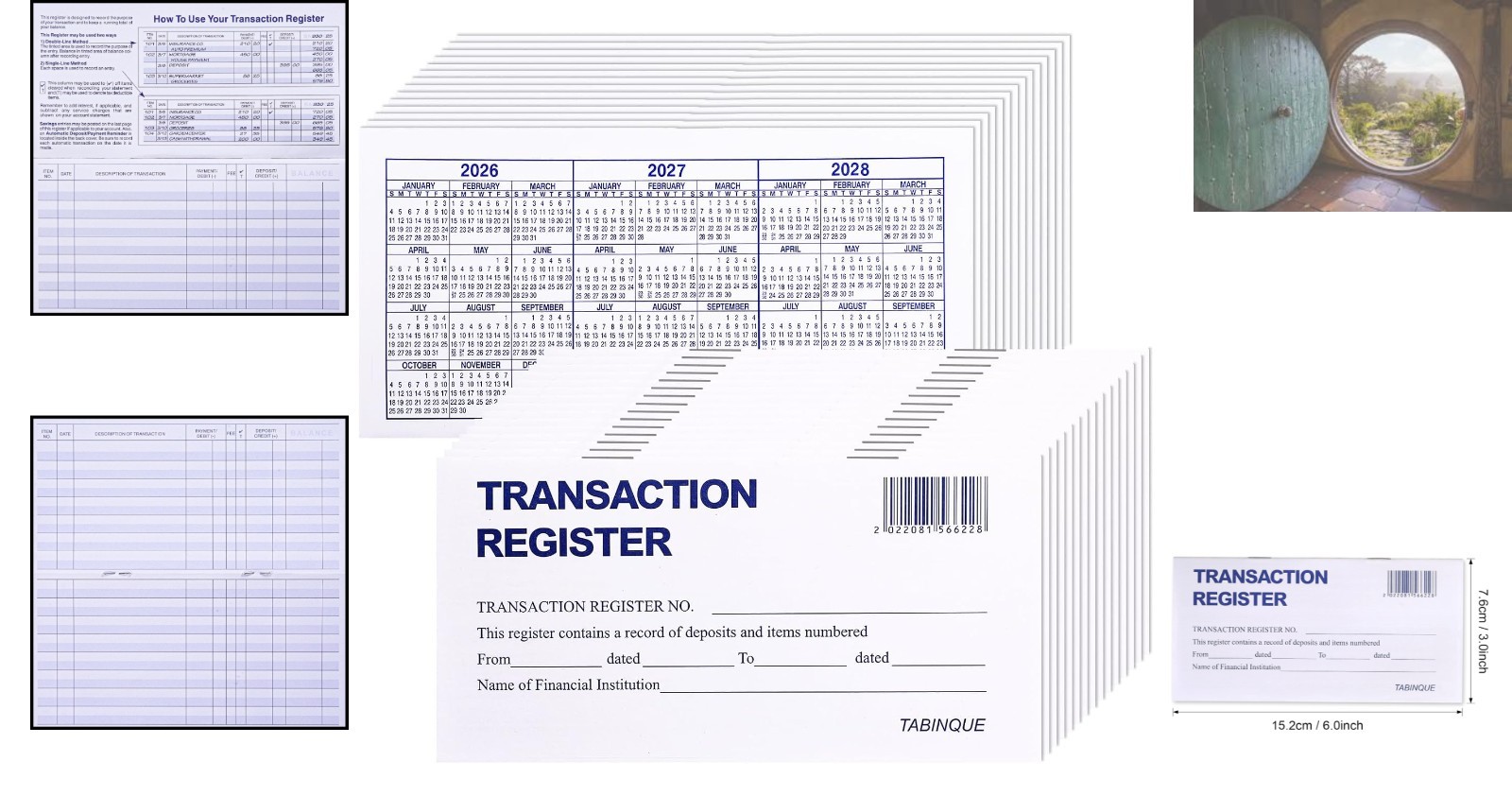 24 Pack Standard Easy-Read Check Registers – Perfect for Personal Checkbooks