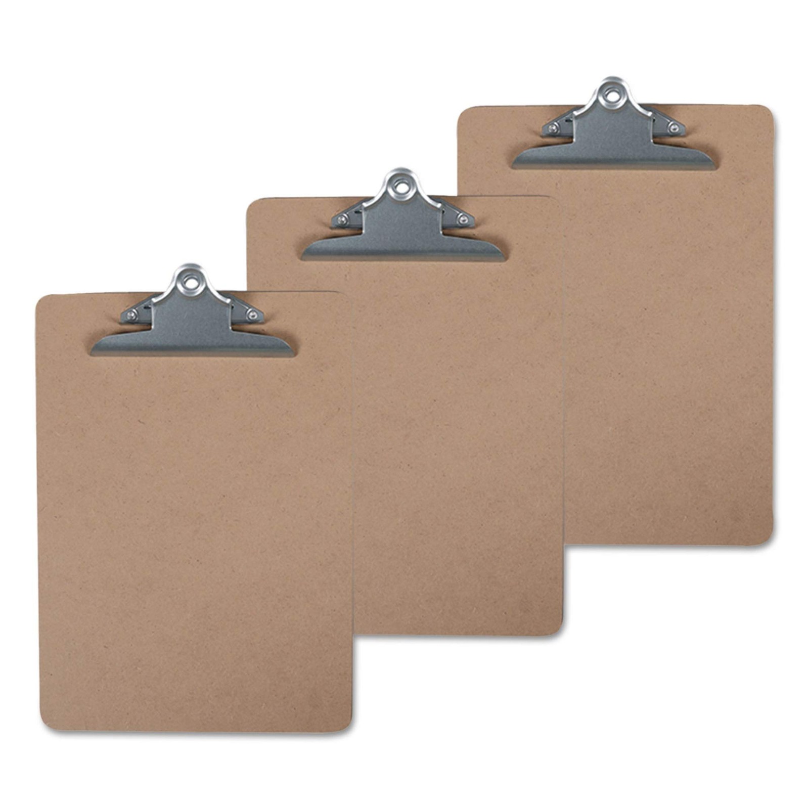 Universal 40304VP Hardboard Clipboard, 1-Inch Capacity, 8 1/2 x 11, Brown