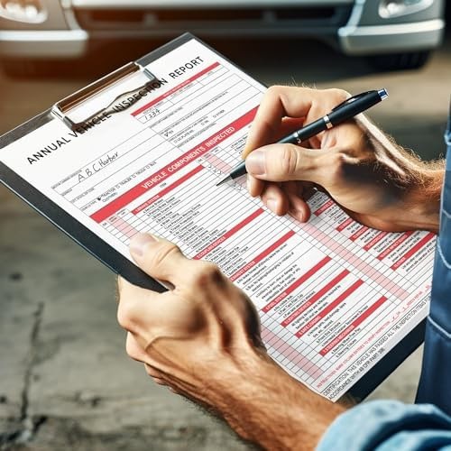 Annual Vehicle Condition Report Forms with Aluminum Date Labels, 30-Pack, 3-P…