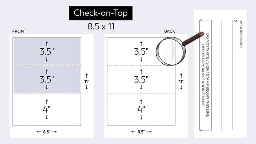 Advanced Security Blank Check Paper, 25 Pack – Perfect for Payroll Functions