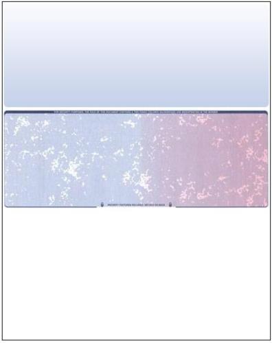 2500 Blank Check Stock – Check in Middle – Blue/Red Prismatic
