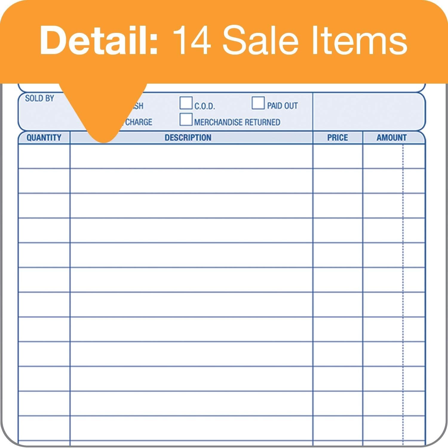 100-Count 2-Part Carbonless Business Forms, White/Canary, 5.67×8.5 Inches