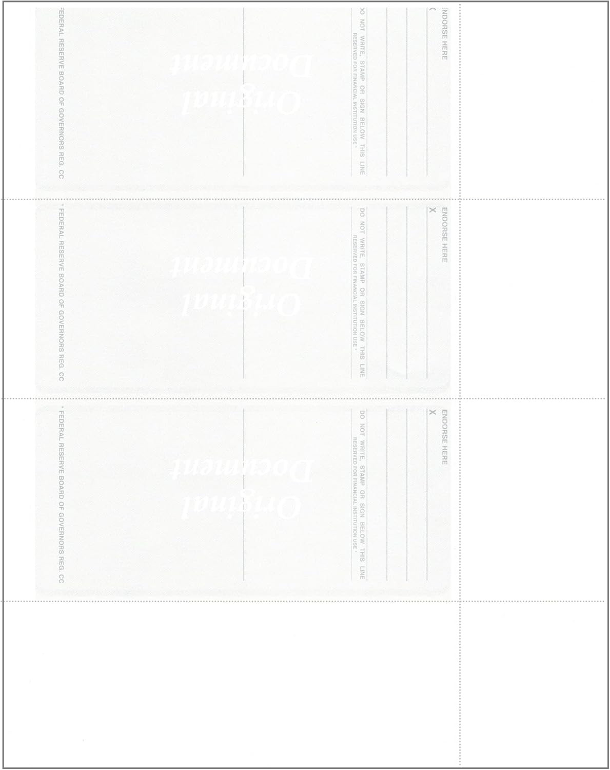 Computer Check Paper – Blank Personal Wallet Checks 3 on a Page – Compatible wit