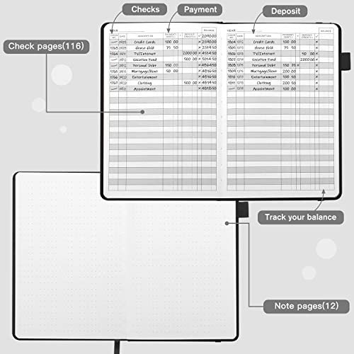 A5 Check Register Ledger Log Book for Personal Finances, Payments & Transactions
