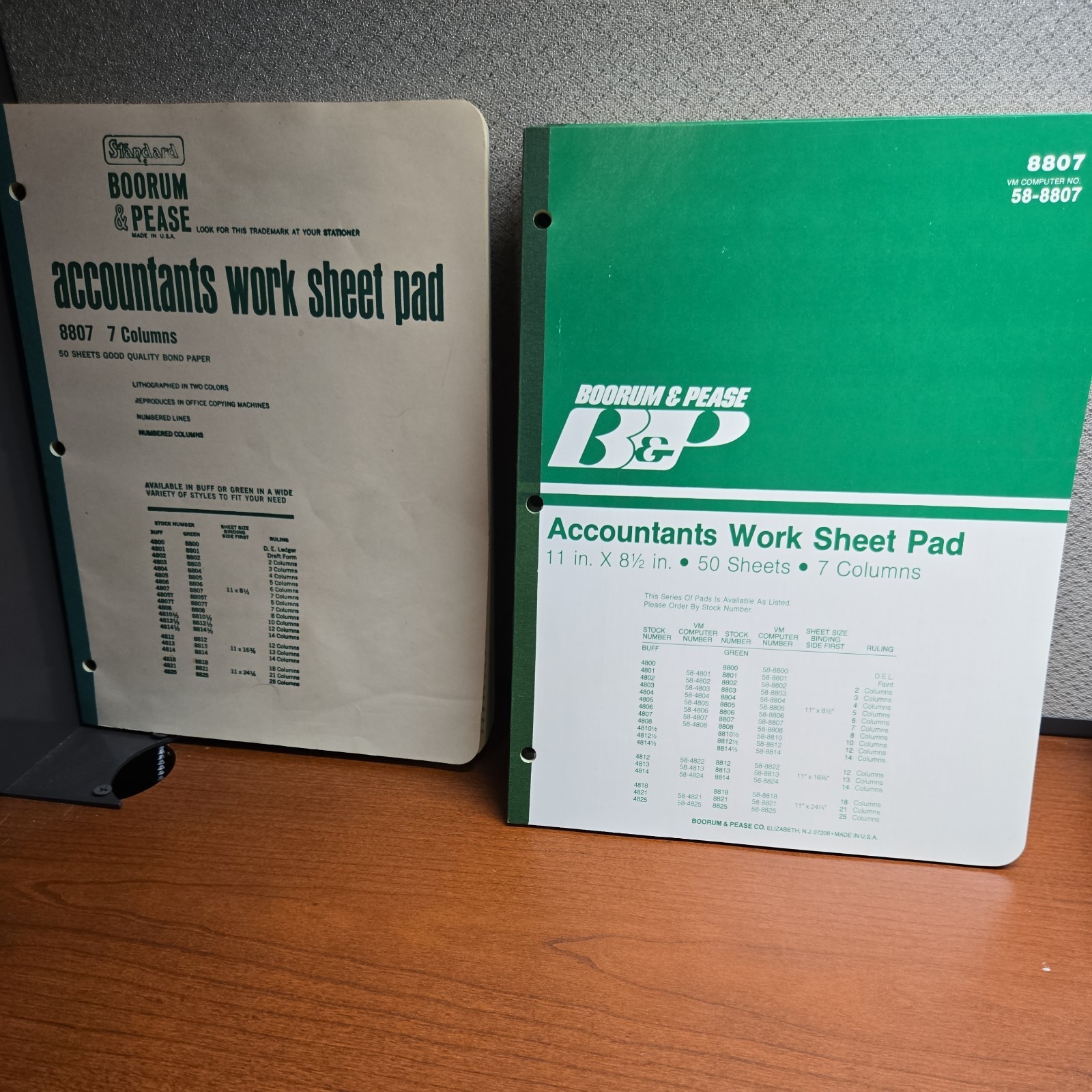 Boorum & Pease 8807 Accountants Work Sheet Pad 6 Columns 8.5×11 NEW VTG 10 Pads