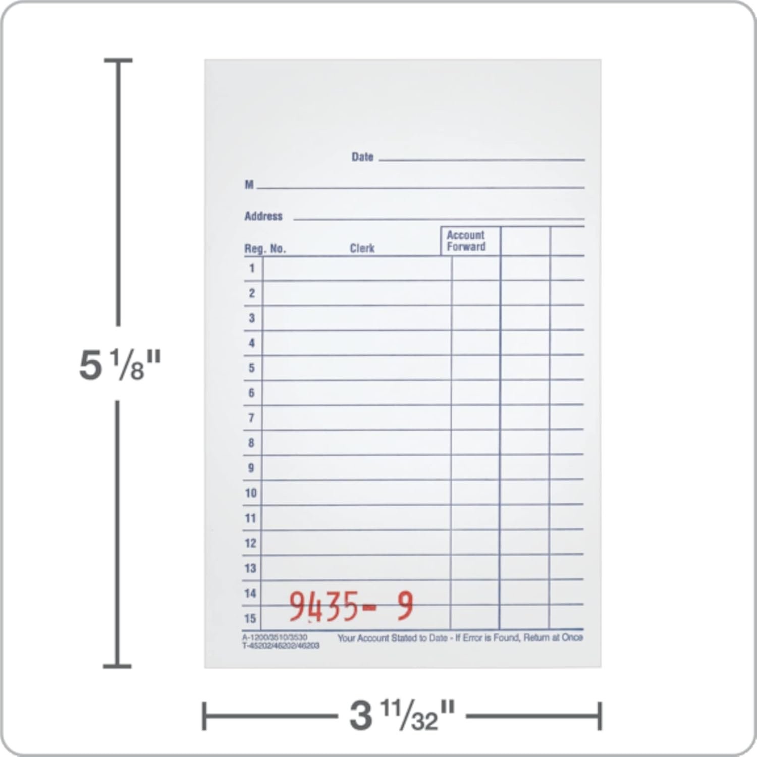 2-Part Sales Book Carbonless White Canary 50 Sets for Business Use 10 Pack