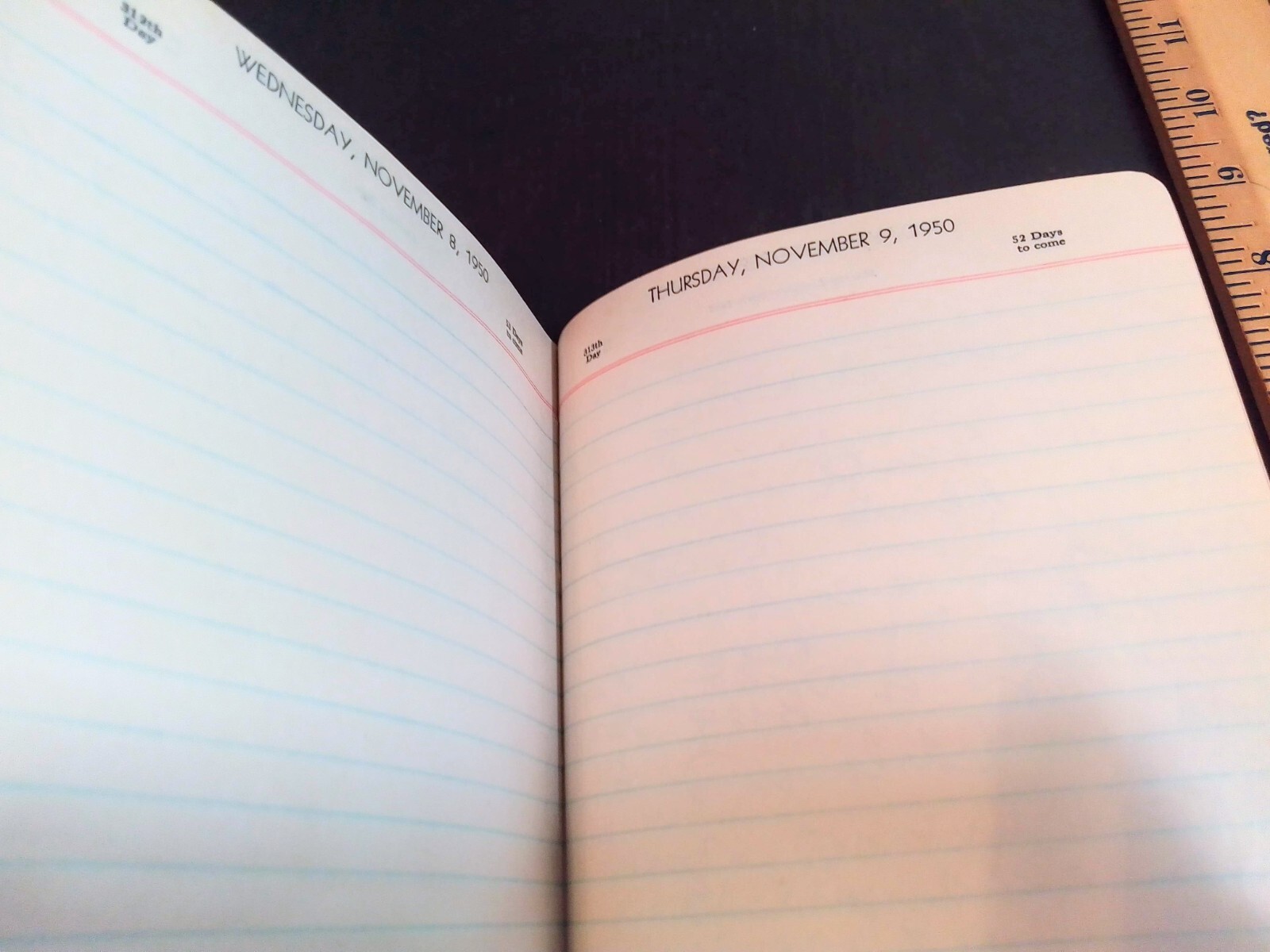 Vintage Ledger Book 1950 from National Blank Book Co. USA journal diary