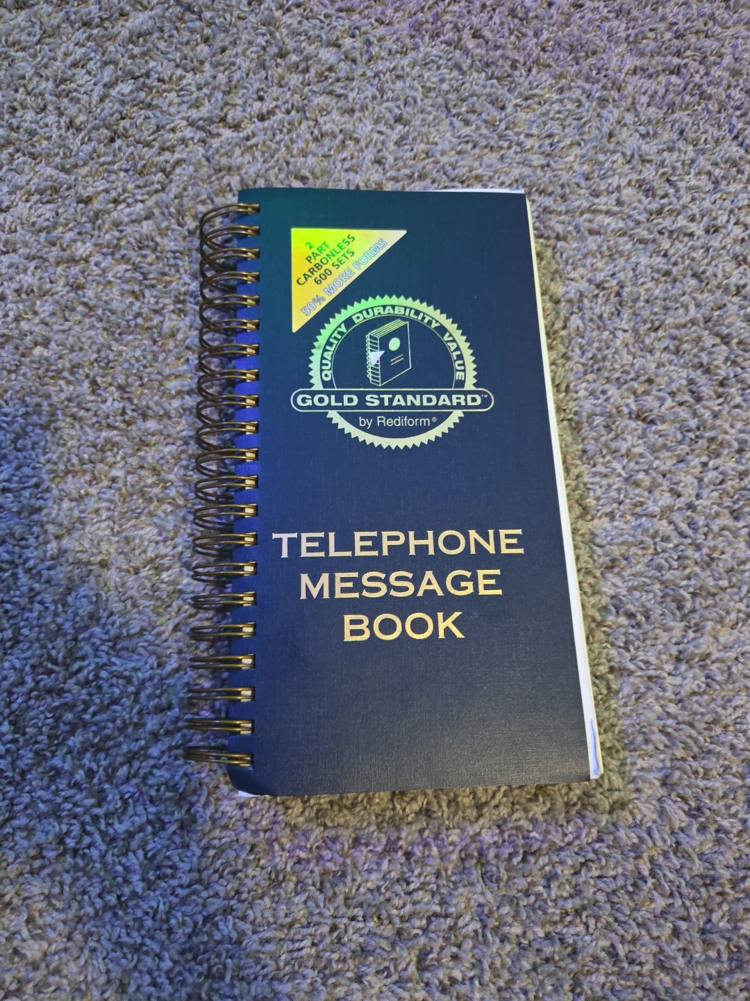 Telephone Message Book Gold Standard Rediform 2 Part Carbonless 600 Sets New