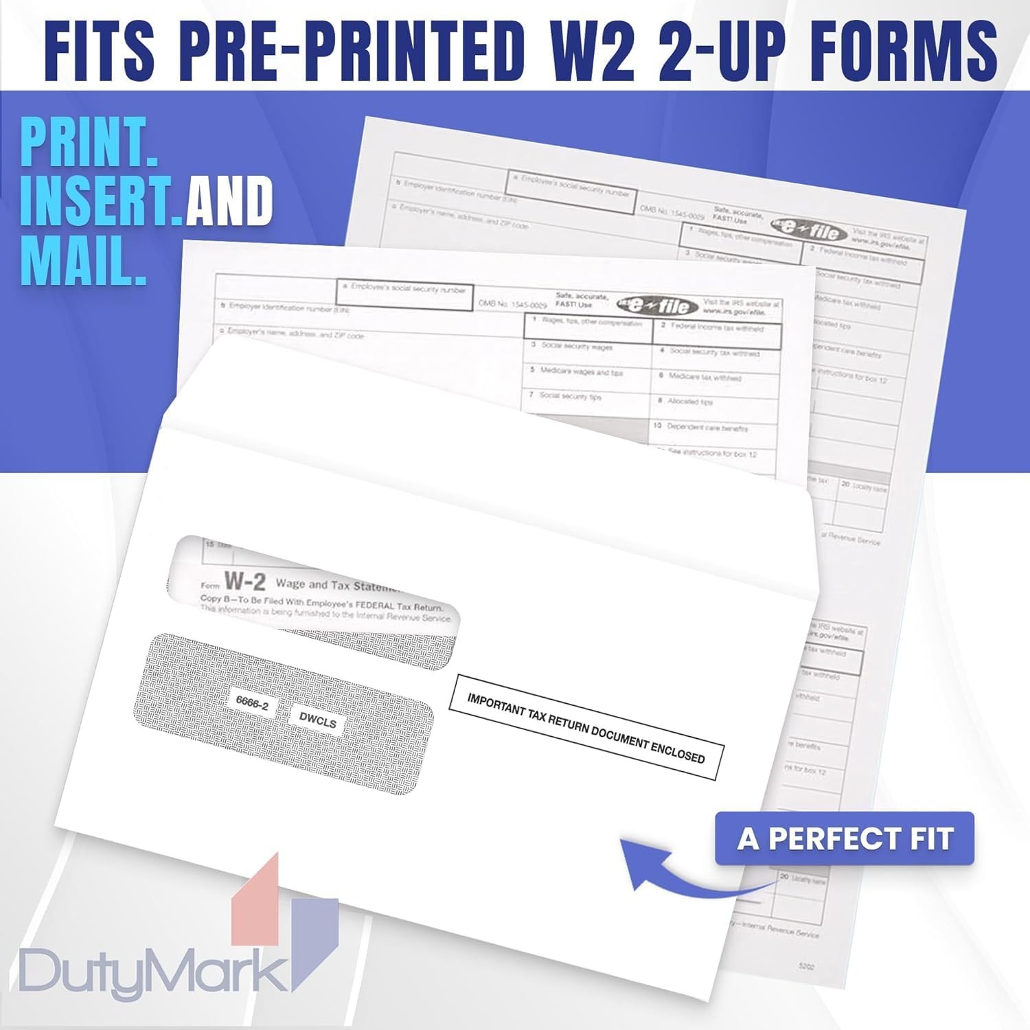 W2 Tax Forms 2025 IRS-Compatible 4 Part for 10 10 With Envelopes