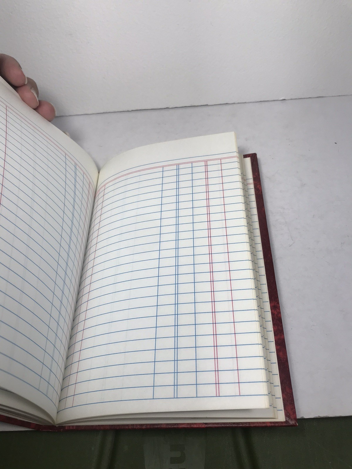 Mead Ledger Vintage Red Blank Bank Account Book Receipts Junk Journal Rare