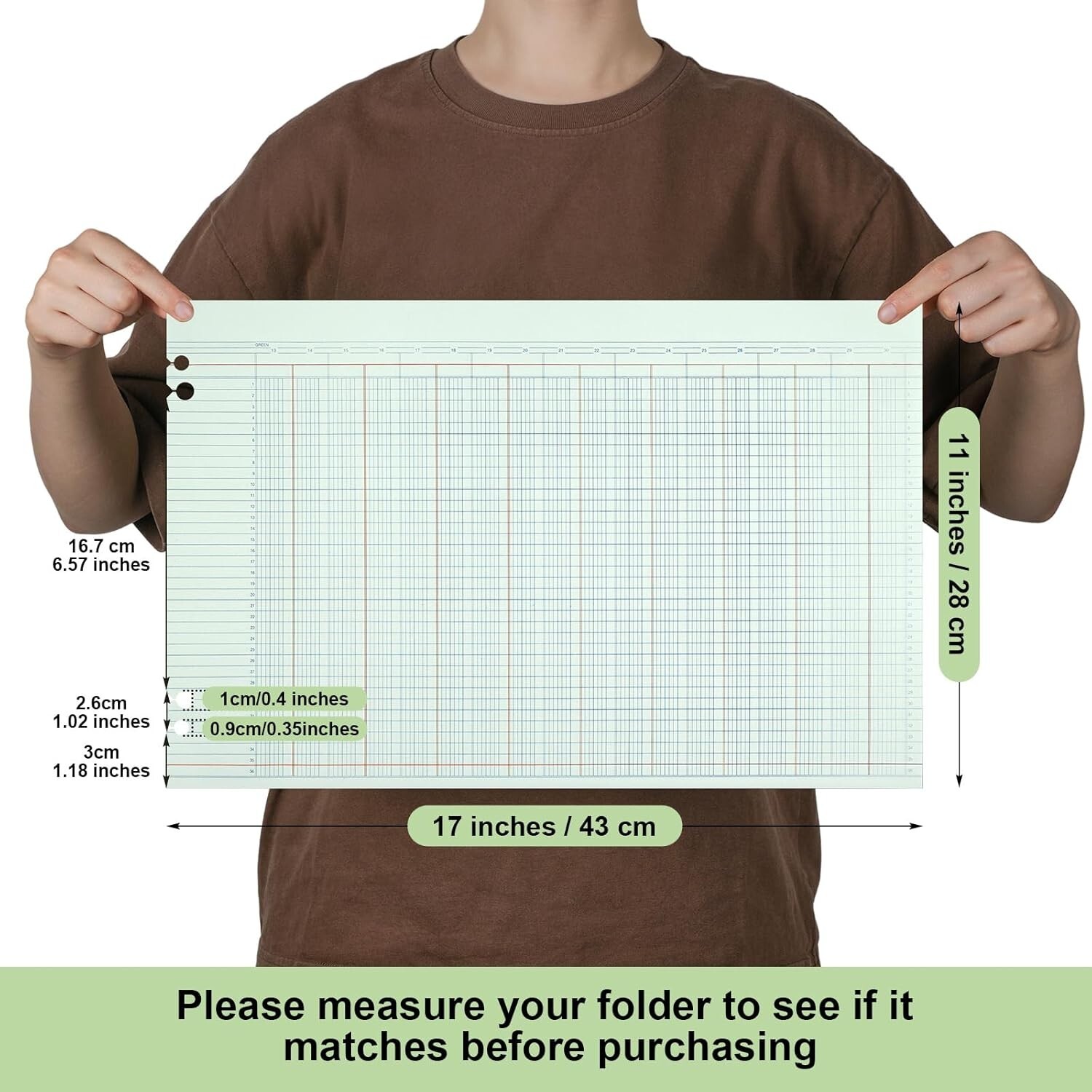 200 Pcs 11 x 17 Inch Ledger Sheets 30 Columns Accounting Sheets Columnar Pad NEW
