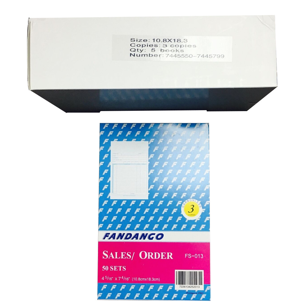 10 Pack: 2 part Carbonless Sales Order Books Receipt Form Invoice 50 Set 4.5×7.5