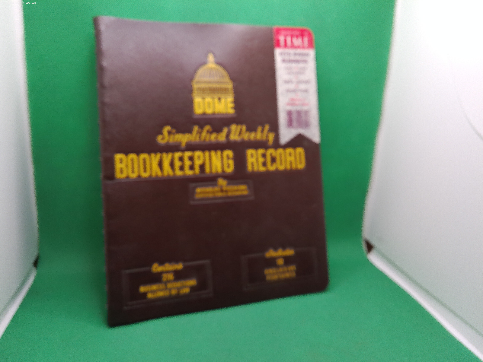 Dome simplified weekly Bookkeeping record Picchione #600 deductions NOS vintage