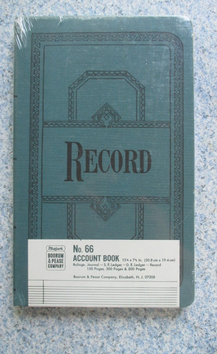 Boorum & Pease Record/Account Book 300 Pages 12 1/8 x 7 5/8 NEW in Plastic Wrap