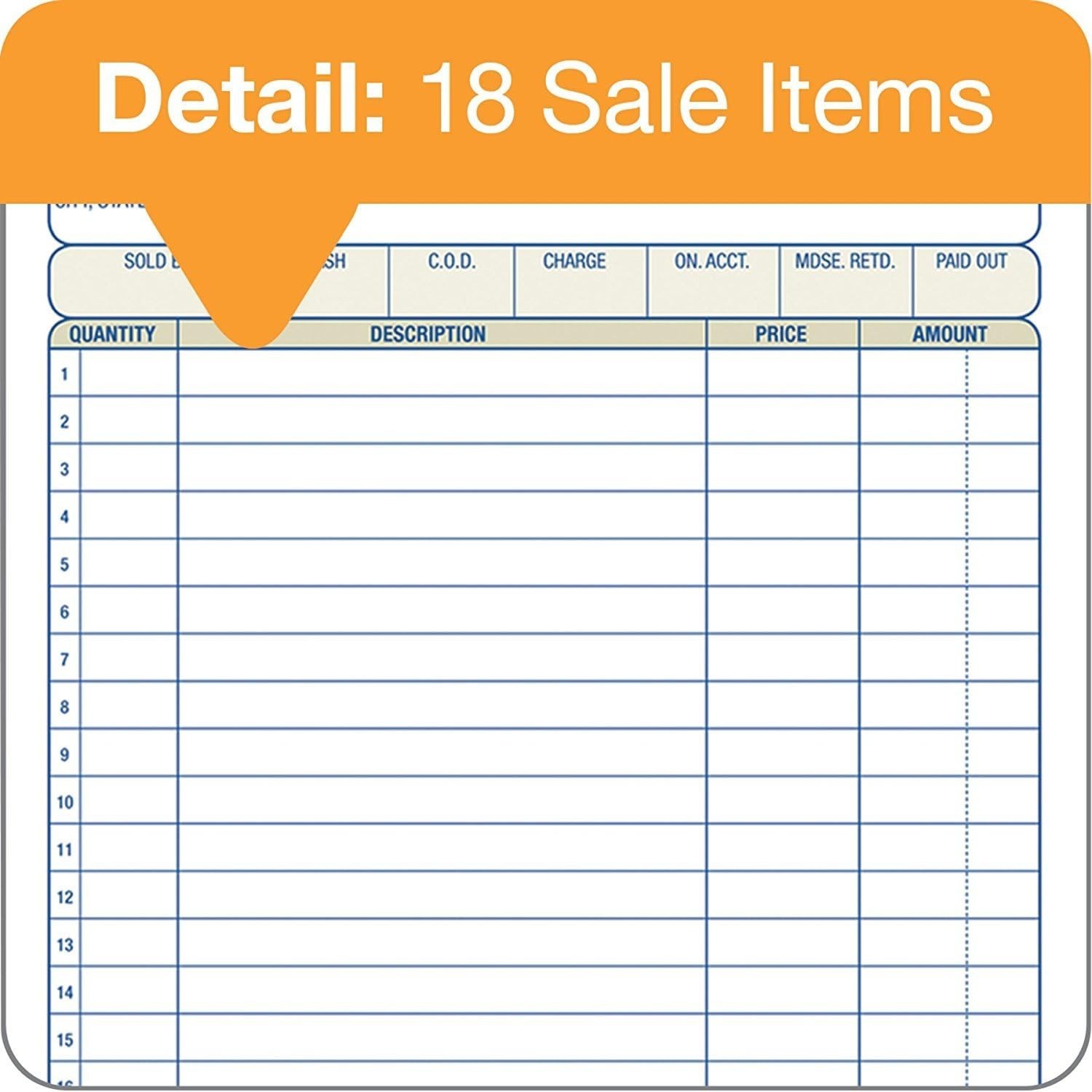 20 Pack Adams Sales Order Book, 2-Part, Carbonless, White/Canary 5-9/16 x 8-7/16