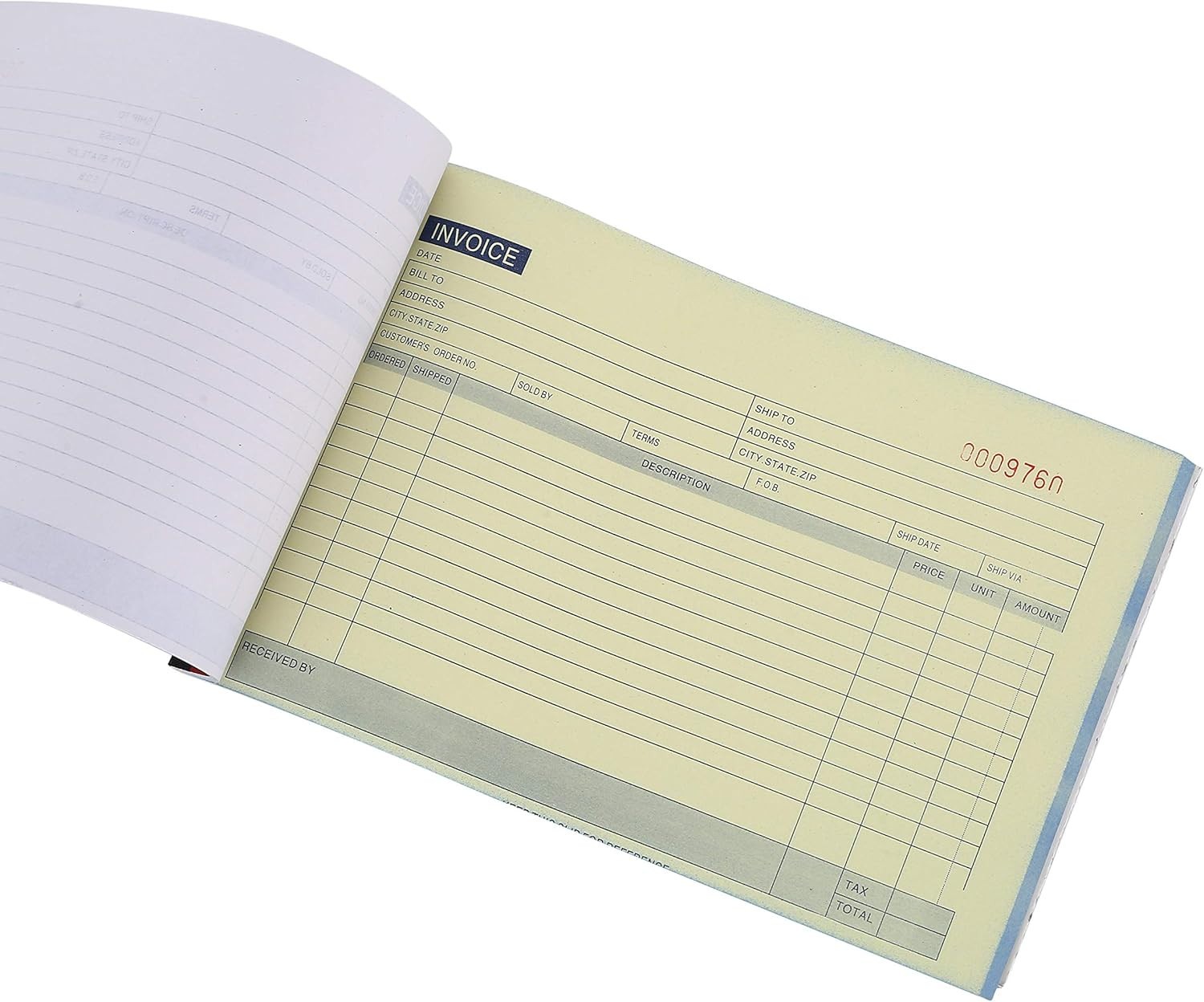 5 Pack Receipt Large Sales Order Book Invoice Duplicate Copy 50 Sets 5.5″ X 8″5