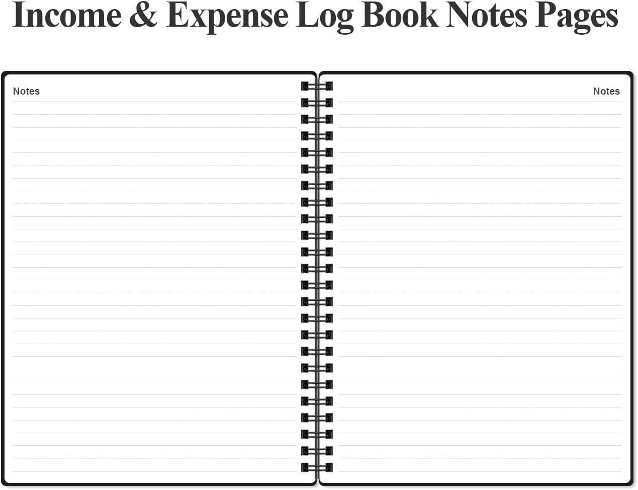 Income & Expense Log Book Tracker for Accounting Bookkeeping Tracking Black