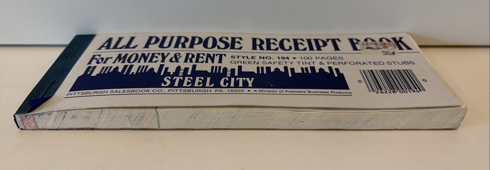 Vtg All Purpose Receipt Books 100 Pages No 194 Steel City Pittsburgh from K-Mart