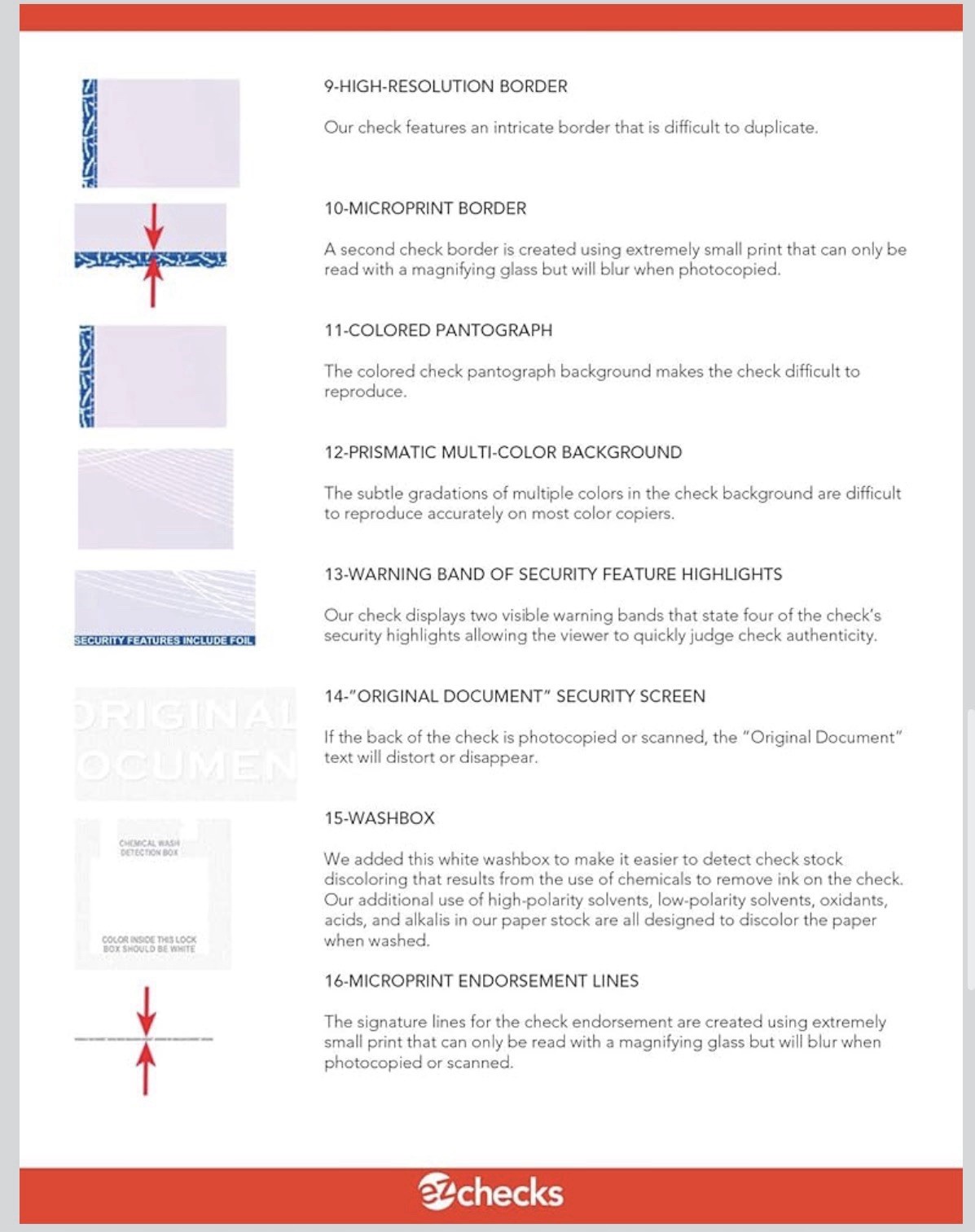 EZ Checks High Security Blank Check Stock Paper, Check Stock with Hologram