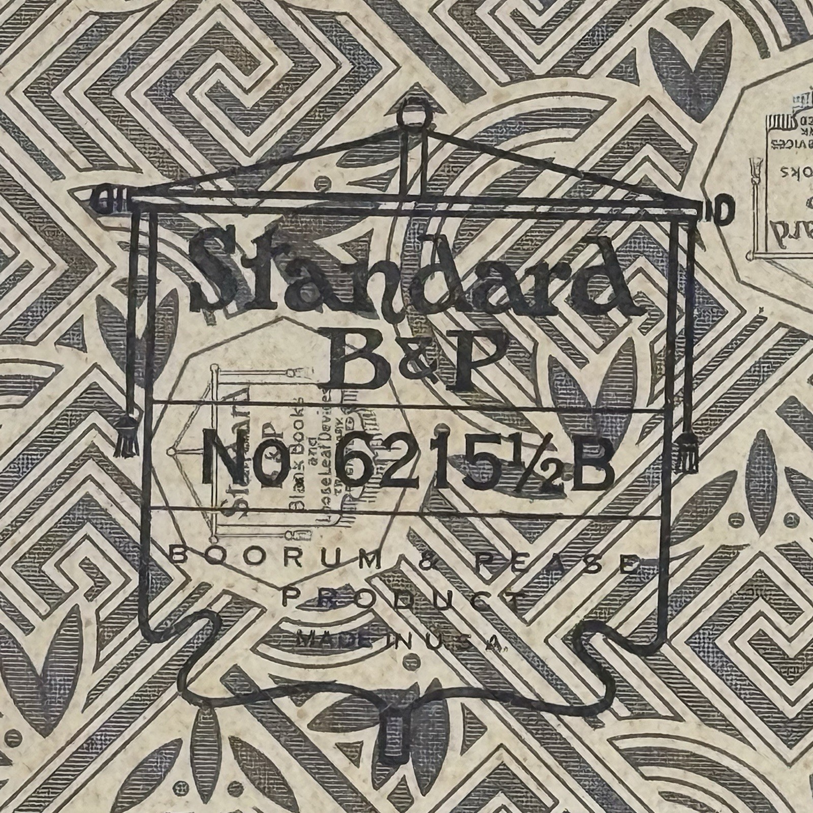 Standard Boorum & Pease No. 6215 1/2 B Two Post Hinge Ledger Paper Made In USA