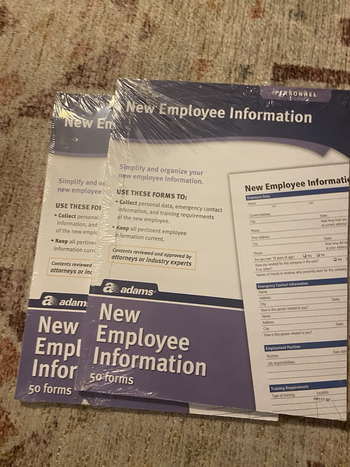 Adams New Employee Information Forms, 50 Forms, HR117 ( 2pk)