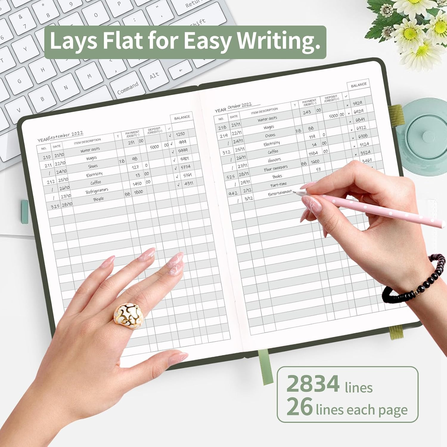 Check Registers for Personal Checkbook, Blugool Checkbook Register with Check &