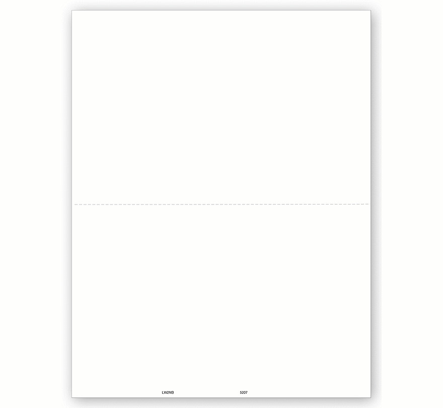 2023 Blank Tax Forms:: 2-up W-2 or 1099 without backer, 25 sheets #TF5207 LW2NB
