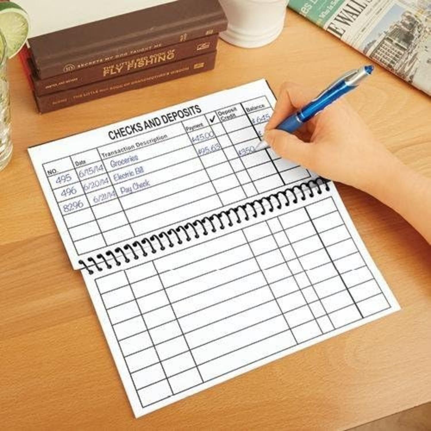 Jumbo Print Check Register Book – Large Print, Easy-to-Read, Spiral Bound, 56 Pa