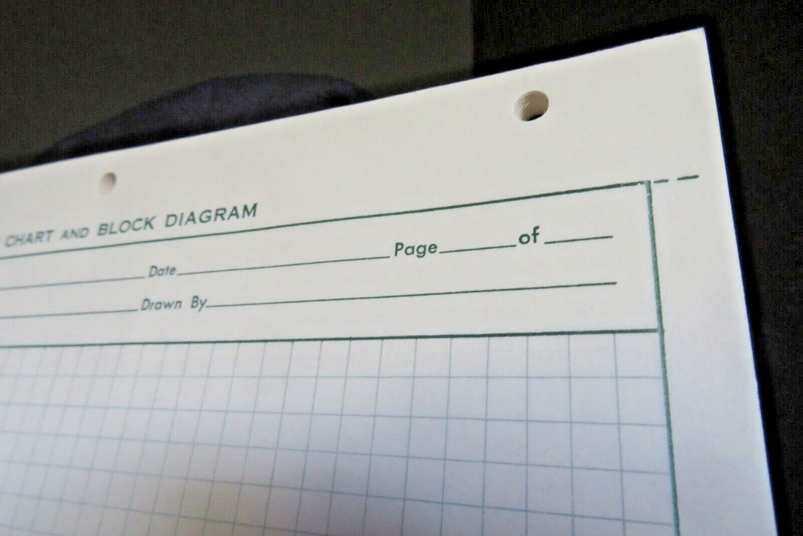 1963 VINTAGE Flow Chart & Block *VIDEO* Diagram Graph Paper Pad of 75 #4-112 PC