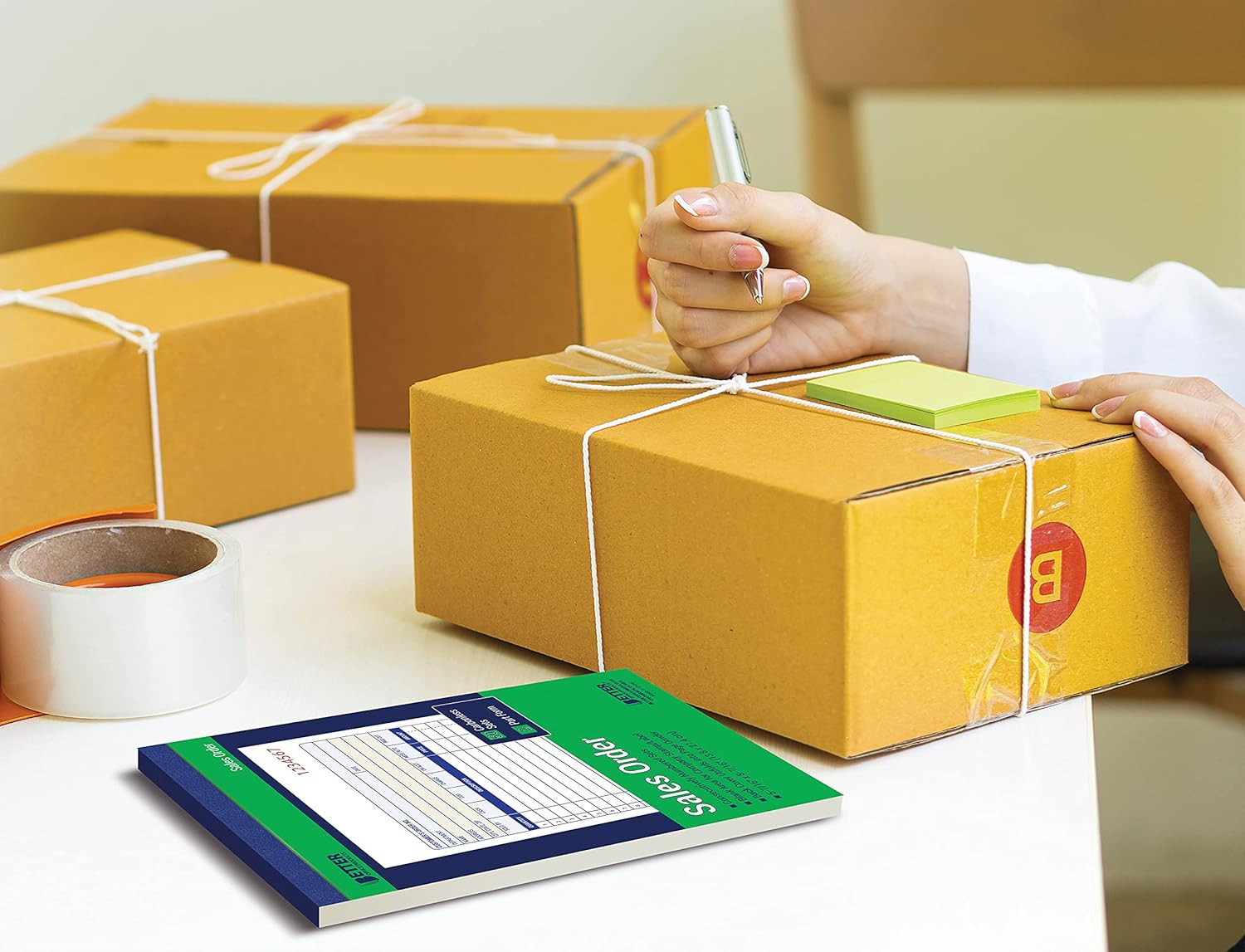 Better Office Products Sales Order Book, 6 Pack Sales Order Book 2 Part Carbonle