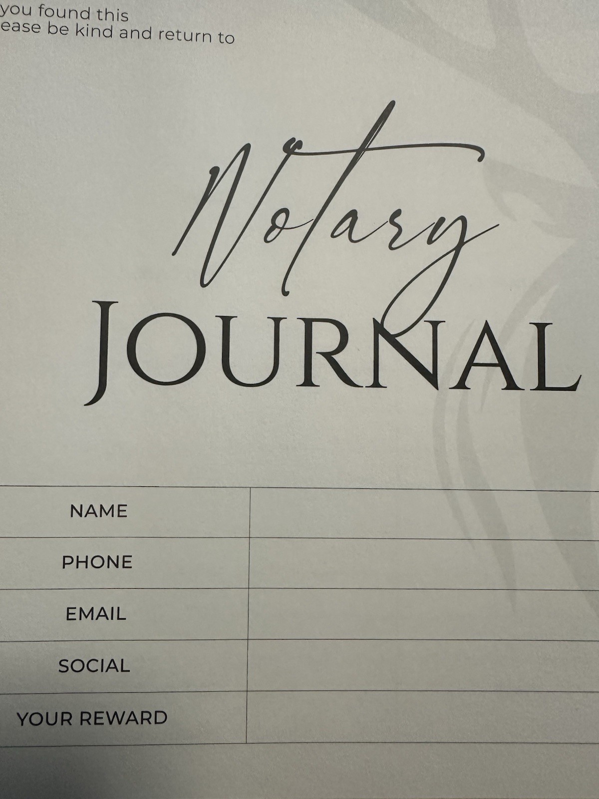 MOLEKAUS Notary Journal – Horizontal Notary Public Journal of Notarial Acts