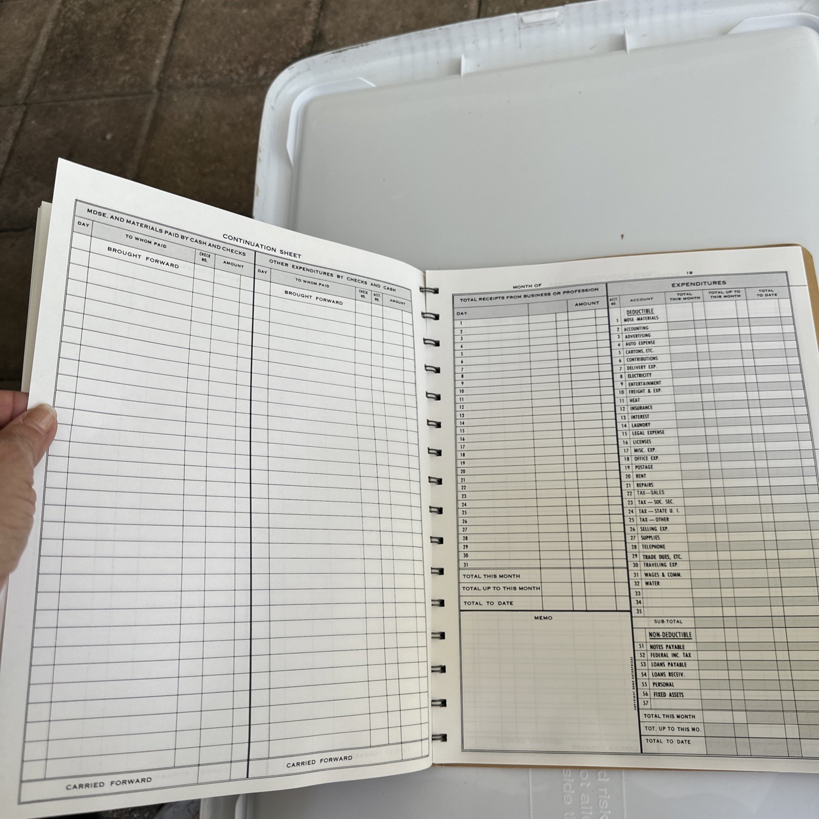 (NEW) 1990 DOME Spiral Bound Simplified Monthly Bookkeeping Record PICCHIONE 612