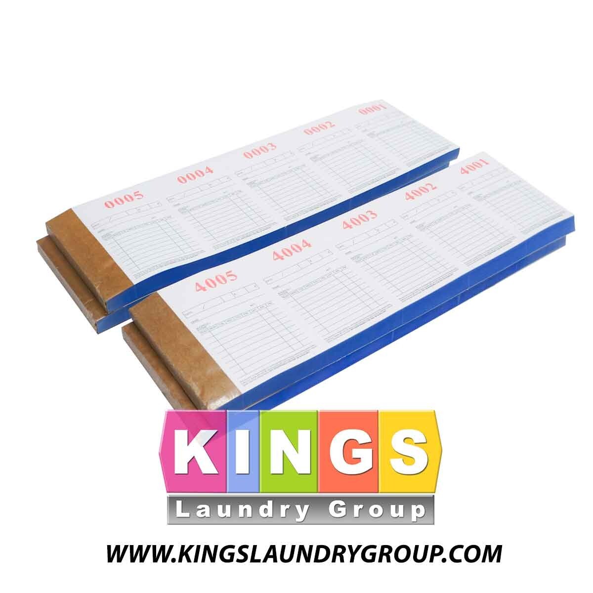 4PK Laundromat Tickets / Forms / Vouchers / Receipts Drop-Off Receipt, Laundry