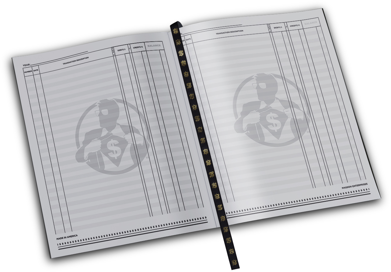 8-1/2×11 Large Check Register, Oversized Extra Large Check Book