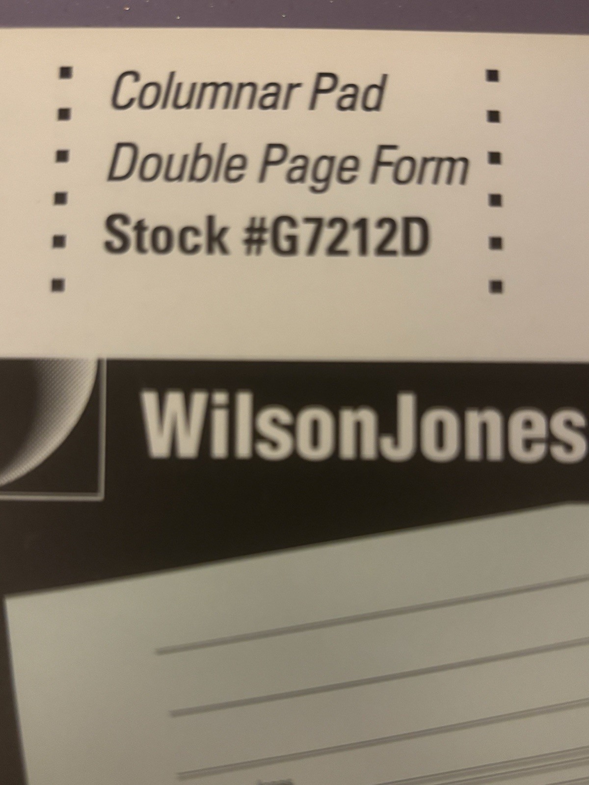 Wilson Jones Columnar Pad G7212D 12 Columns 50 Sheets 8.5 X 11 Inches