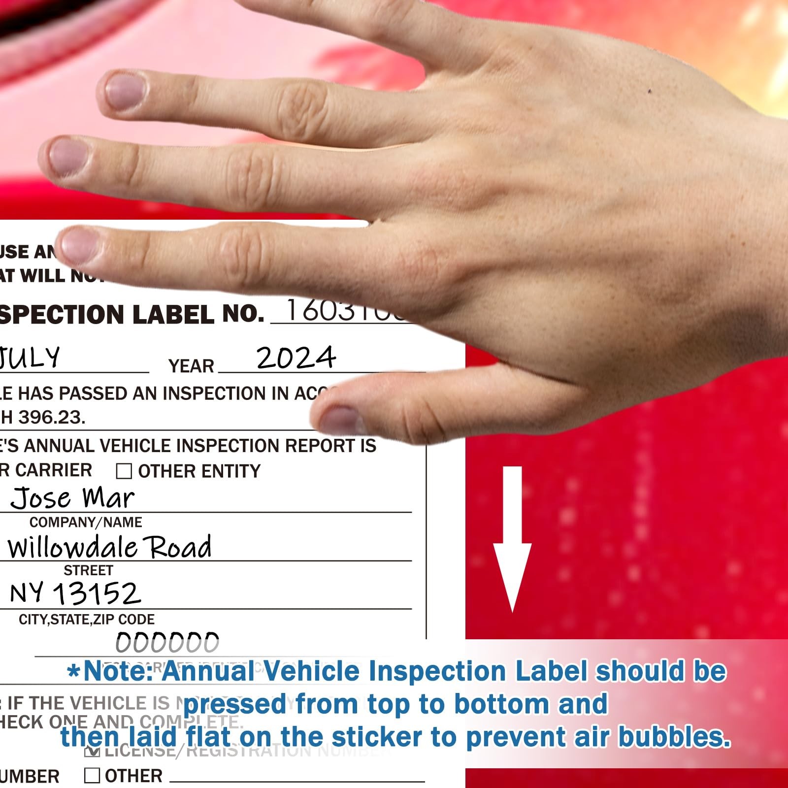 30Pack DOT Annual Vehicle Inspection Forms and Label,30-Pk 3-Ply Annual Vehic…