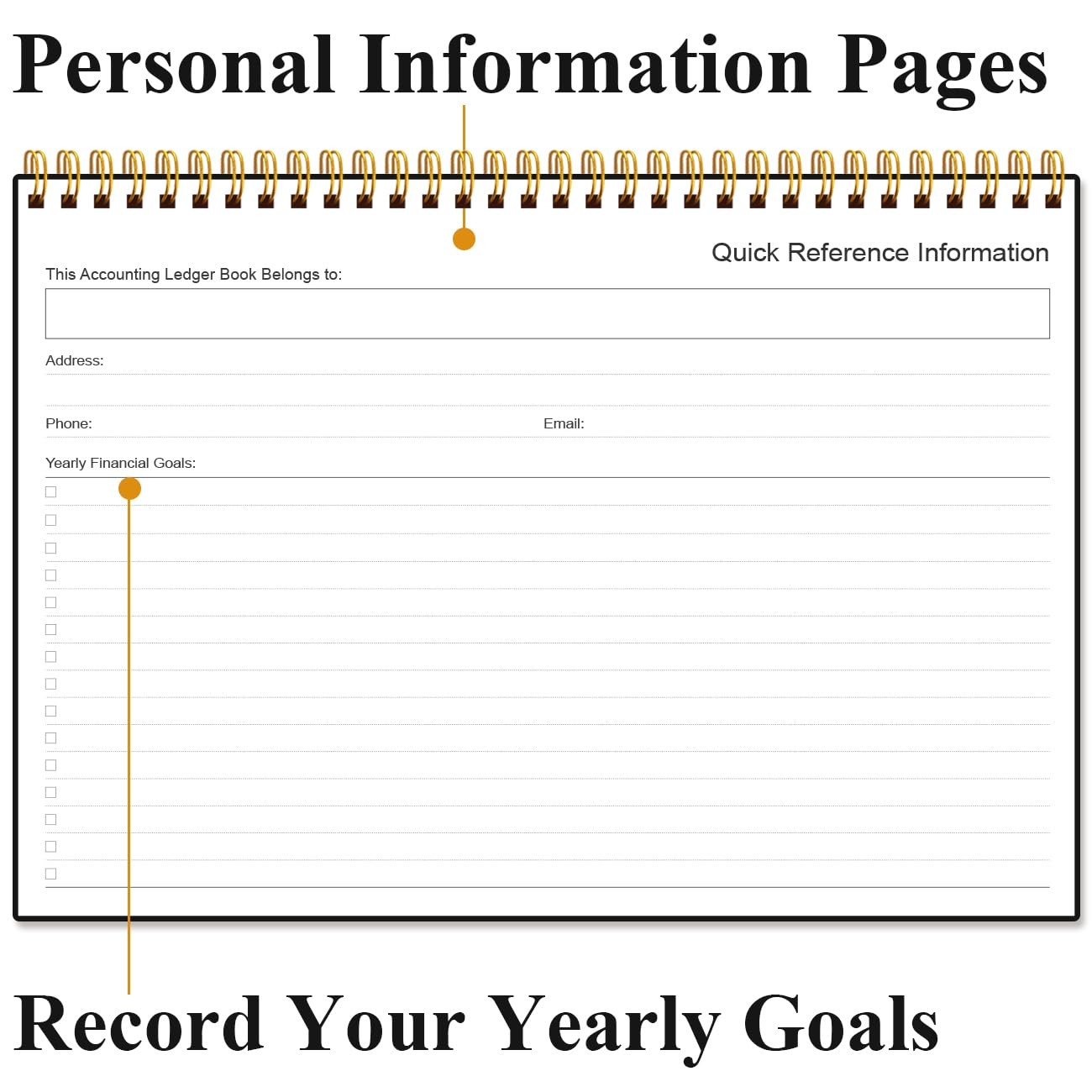 Accounting Ledger Book – A5 for Bookkeeping, Small Black