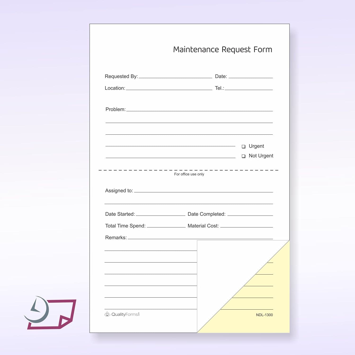 NextDayLabels – Maintenance Request Forms, 2 Part NCR Carbonless, 5-1/2″ x 8-…