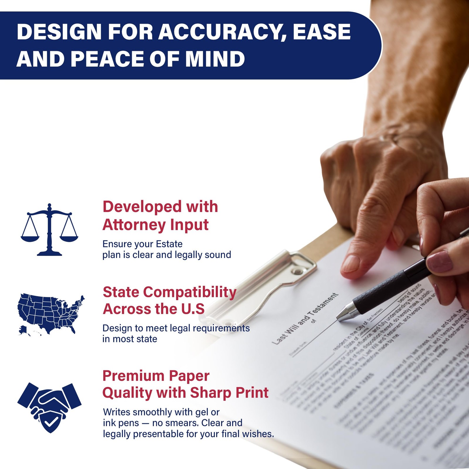 Last Will & Testament Kit 2025 – Easy Legal Will for Seniors & Young Adults, …
