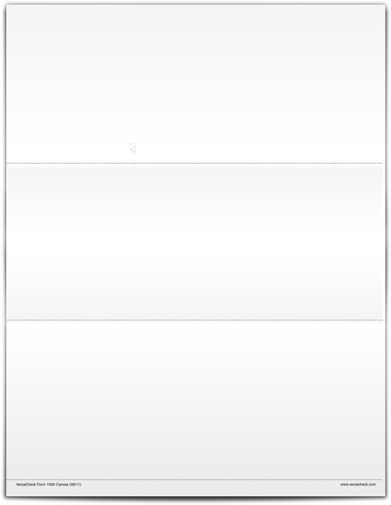 Versacheck Secure Checks – 250 Blank Business Voucher Checks – White Canvas – 25