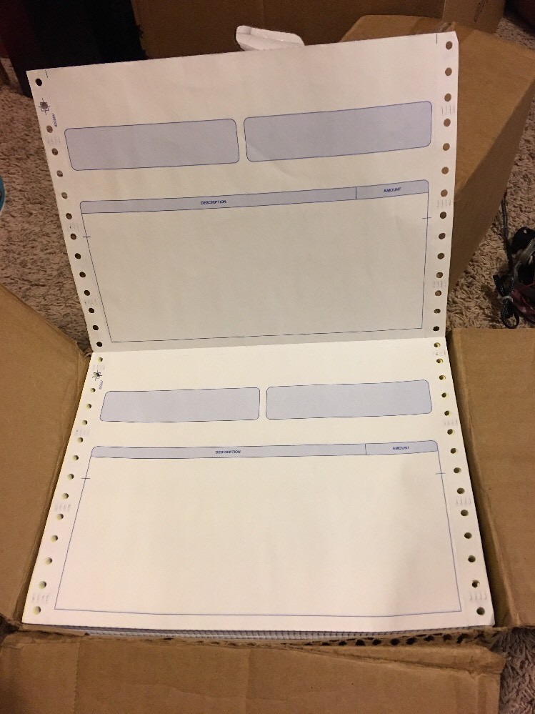 Printable Invoice Papers Whole Box Full New (BC)