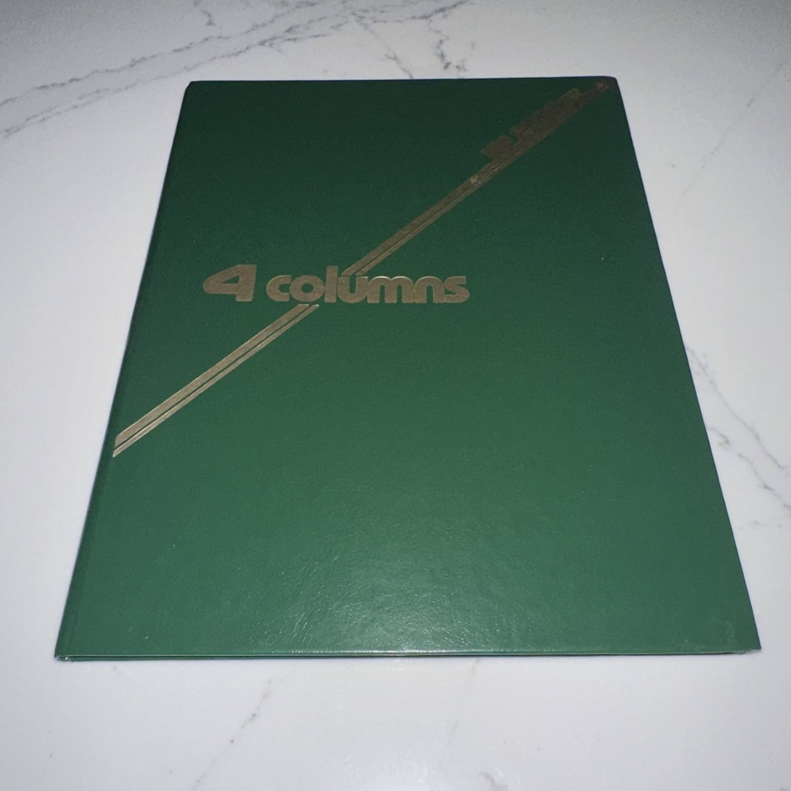 Vintage VIP 2000 4-COLUMN LEDGER, Green Hardback (9.5″ x 7.5″) by Norcom Unused