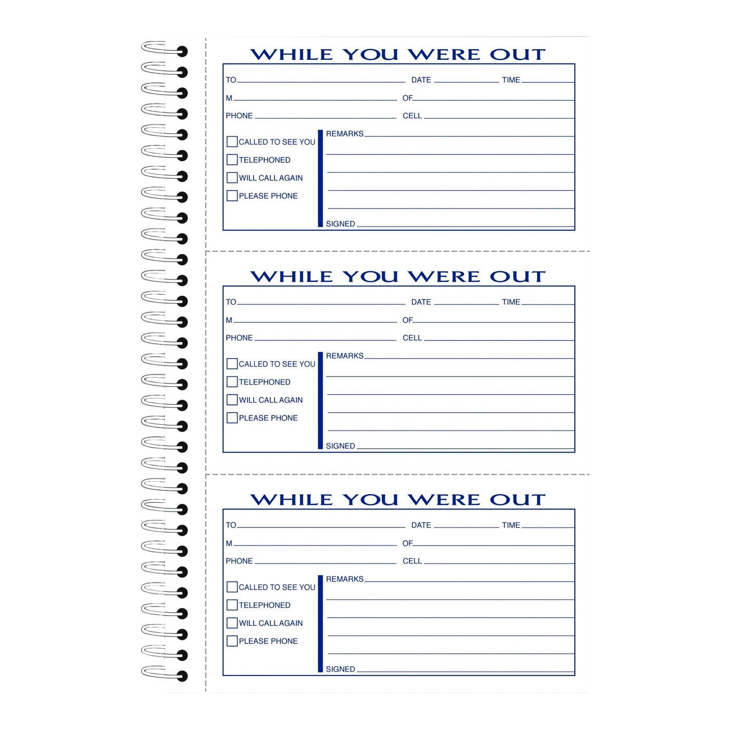 Adams 2-Part Carbonless – “While You Were Out” Messages – 300 Sets