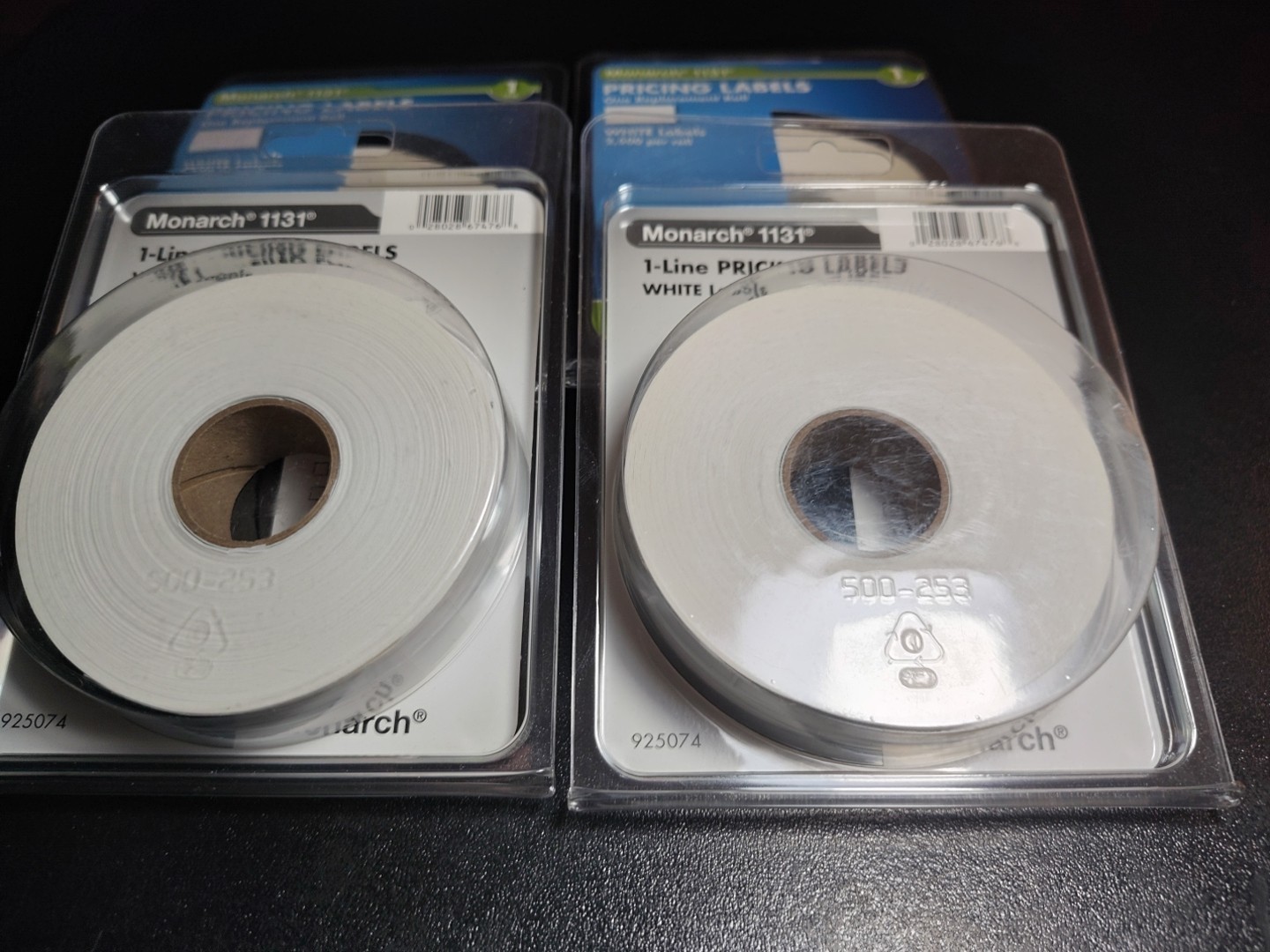 Lot of 4 Monarch 1131 Pricing Labels 925074 1 Line White 2500 Roll – NEW
