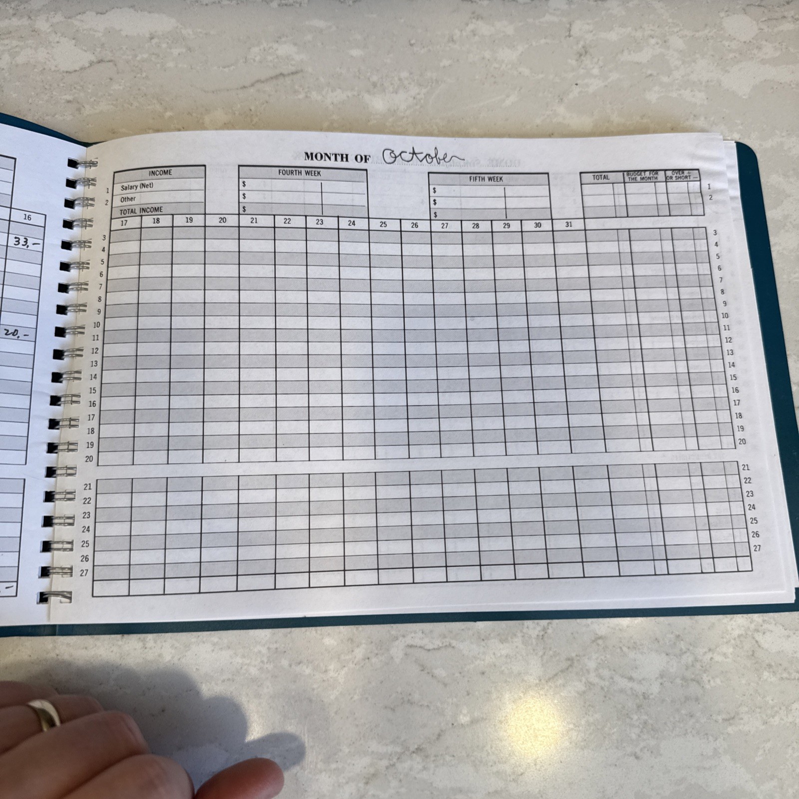 Dome Bookkeeping Record Book Undated Monthly Weekly & Home Vintage Style
