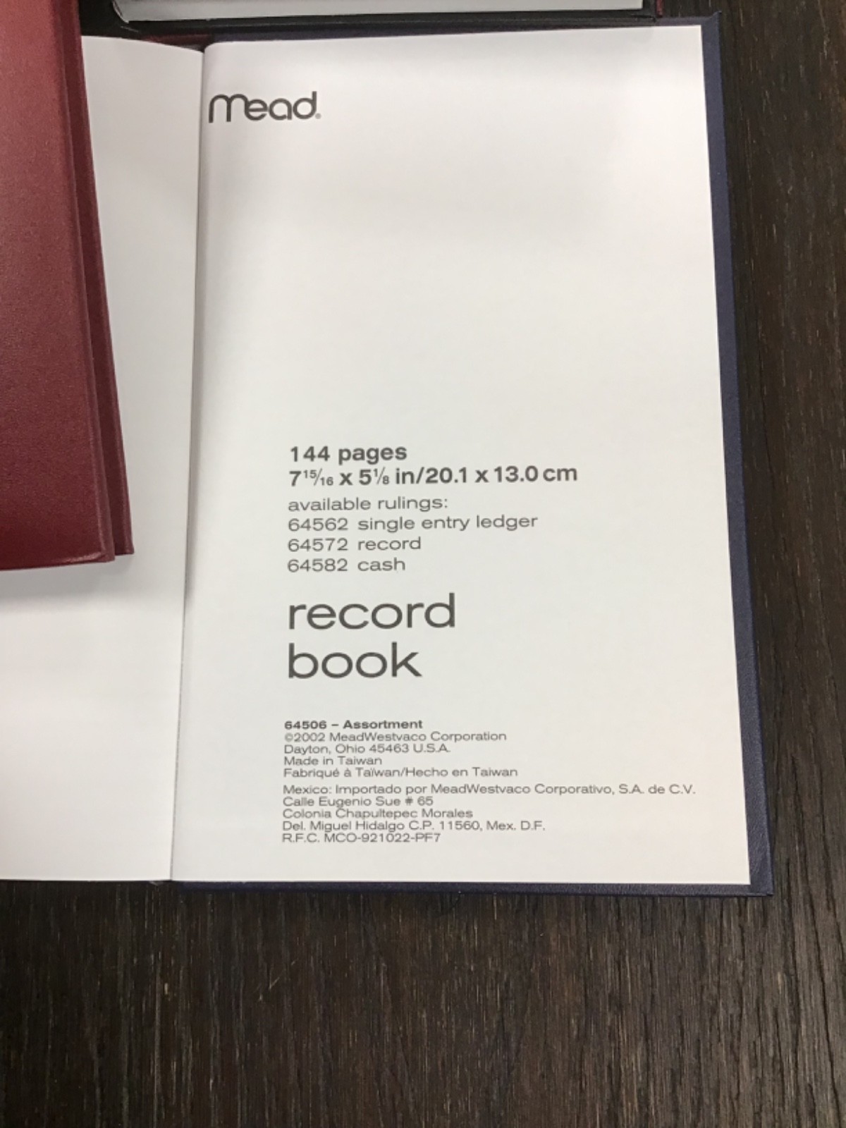 8 Mead Ruled Record Books